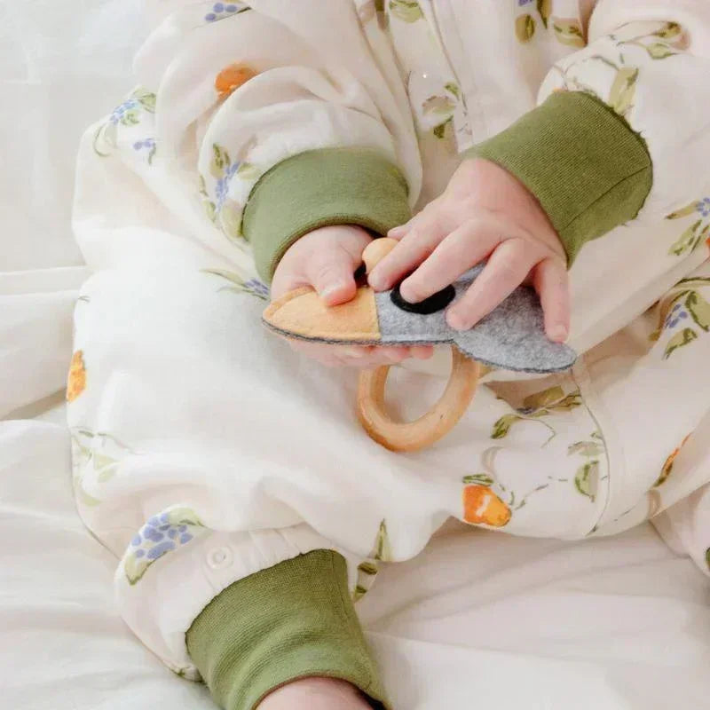 Organic Cotton Muslin Long Sleeve Sleepsuit Spring & Fall - Panda - Organic Cotton Clubs