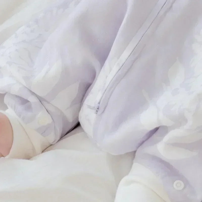 Organic Cotton Muslin Long Sleeve Sleepsuit Spring & Fall - Panda - Organic Cotton Clubs