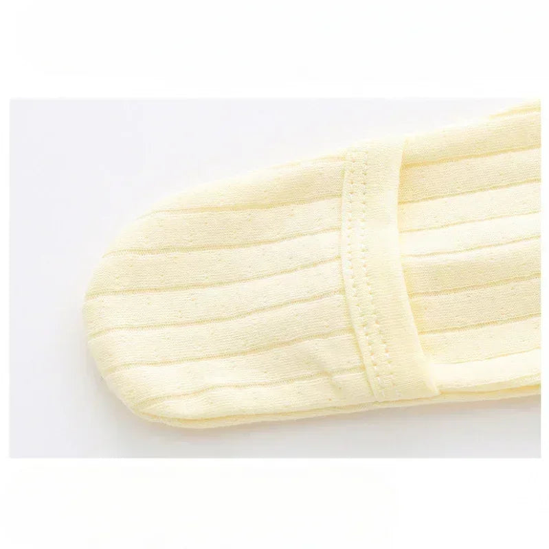 100% Cotton Footed Onesie with Mittens - Yellow - Organic Cotton Clubs