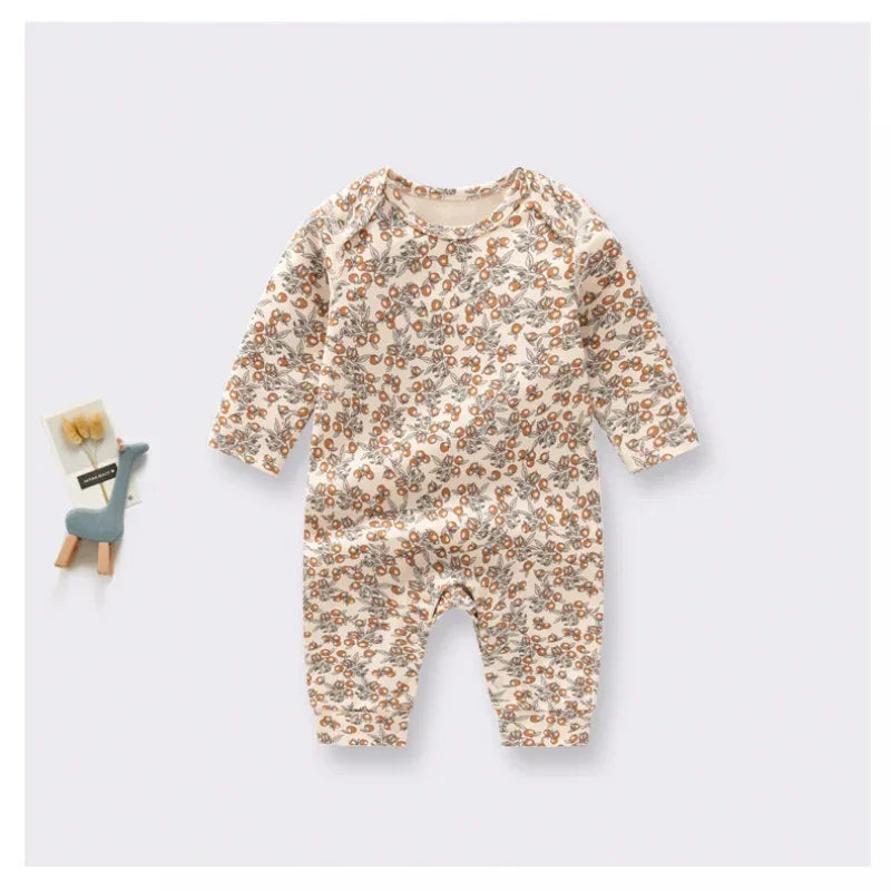 100% Organic Cotton Long Sleeve Romper - Fruits - Organic Cotton Clubs