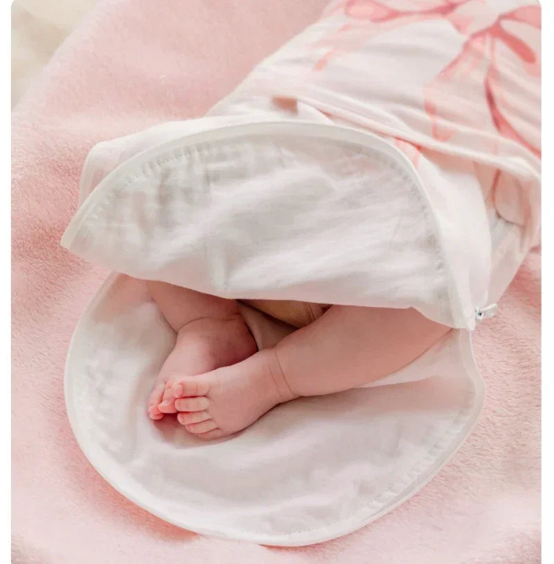 Organic Cotton Muslin Sleep Sack - Blue Adorable Bowknot - Organic Cotton Clubs