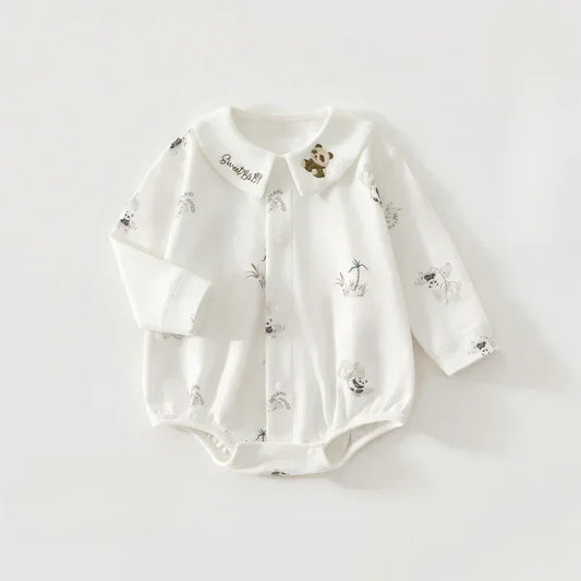 100% Cotton Long Sleeve Bodysuit - Little Crocodile - Organic Cotton Clubs