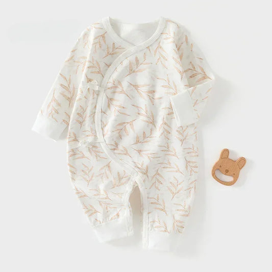 100% Cotton Long Sleeve Kimono Romper - Tree - Organic Cotton Clubs