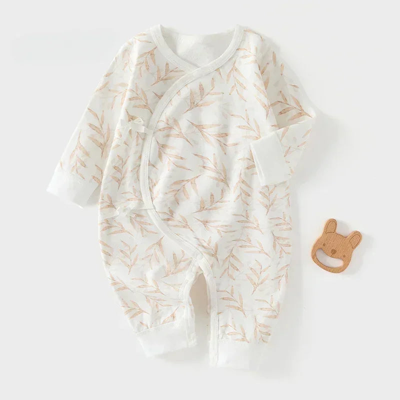 100% Cotton Long Sleeve Kimono Romper - Tree - Organic Cotton Clubs