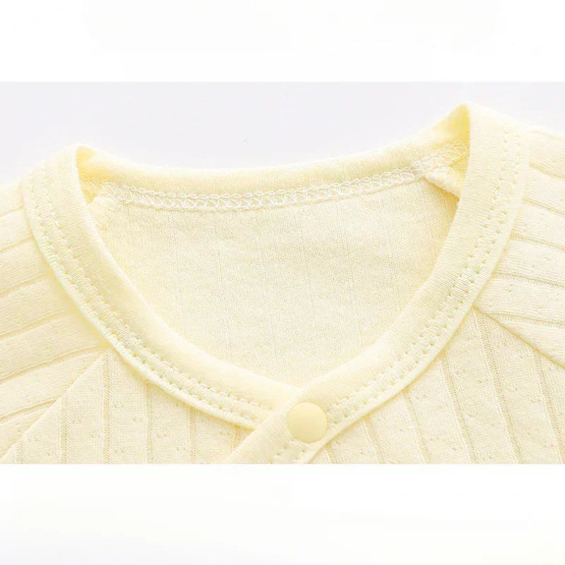 100% Cotton Footed Onesie with Mittens - Yellow - Organic Cotton Clubs
