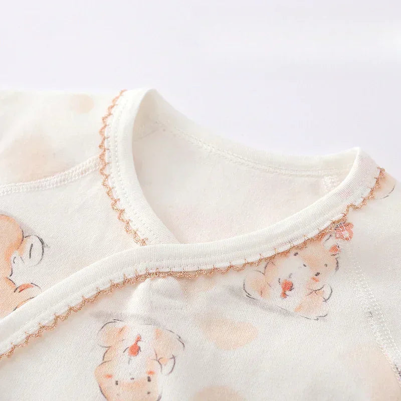 100% Cotton Long Sleeve Kimono Romper - Bunny & Bicycle - Organic Cotton Clubs