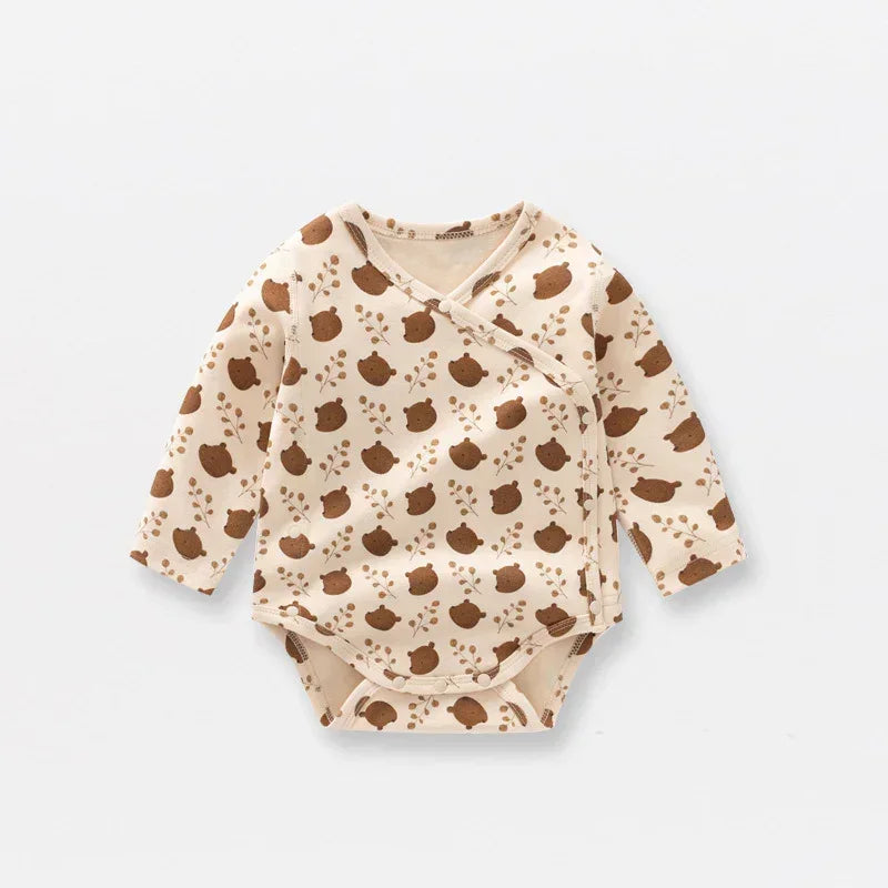 100% Cotton Long Sleeve Bodysuit - Fruits - Organic Cotton Clubs