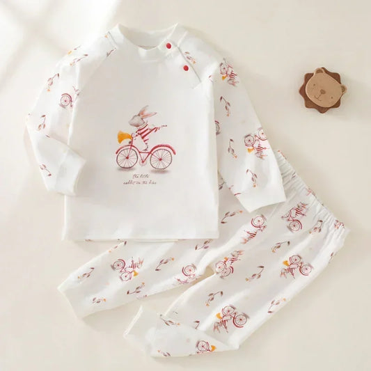 100% Cotton Long Sleeve Top & Pants Set - Cute Alligator - Organic Cotton Clubs