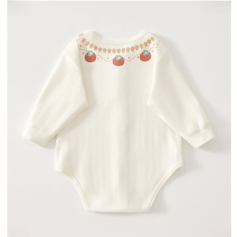 Cotton Long Sleeve Snap-Up Bodysuit - Little Flower - Organic Cotton Clubs