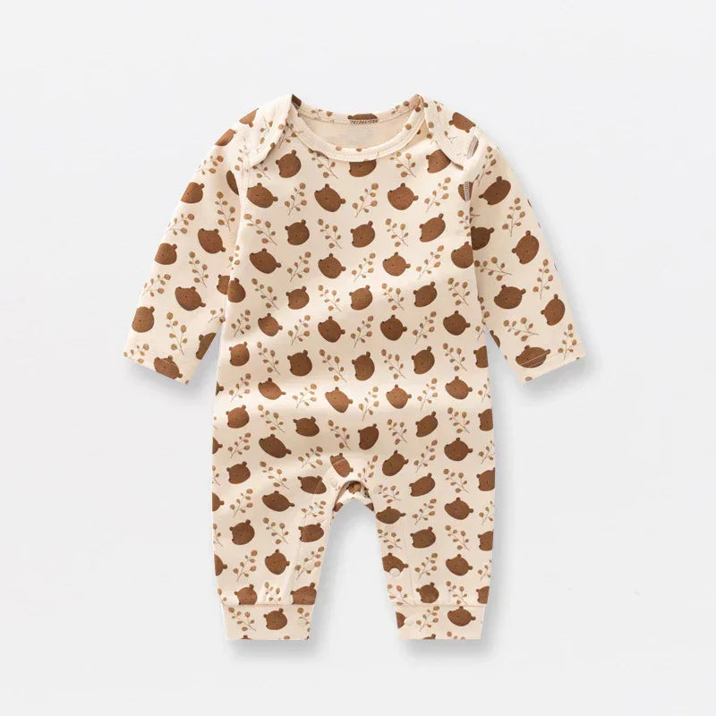 100% Organic Cotton Long Sleeve Romper - Fruits - Organic Cotton Clubs
