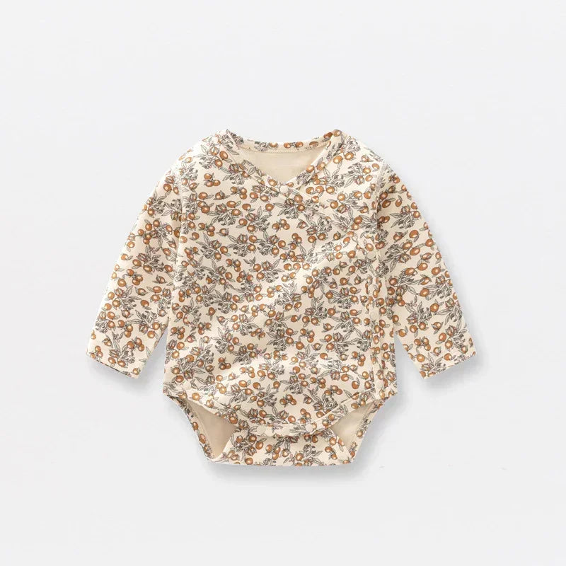 100% Cotton Long Sleeve Bodysuit - Fruits - Organic Cotton Clubs