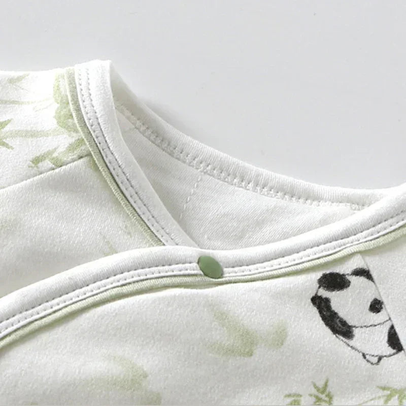 100% Cotton Long Sleeve Kimono Romper - Zebra