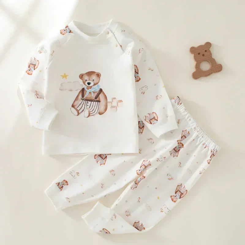 100% Cotton Long Sleeve Top & Pants Set - Cute Alligator - Organic Cotton Clubs