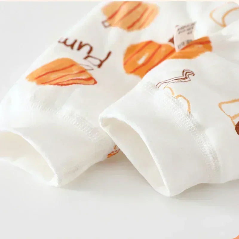 100% Cotton Long Sleeve Quilted Romper - Halloween with Pumpkin - Organic Cotton Clubs