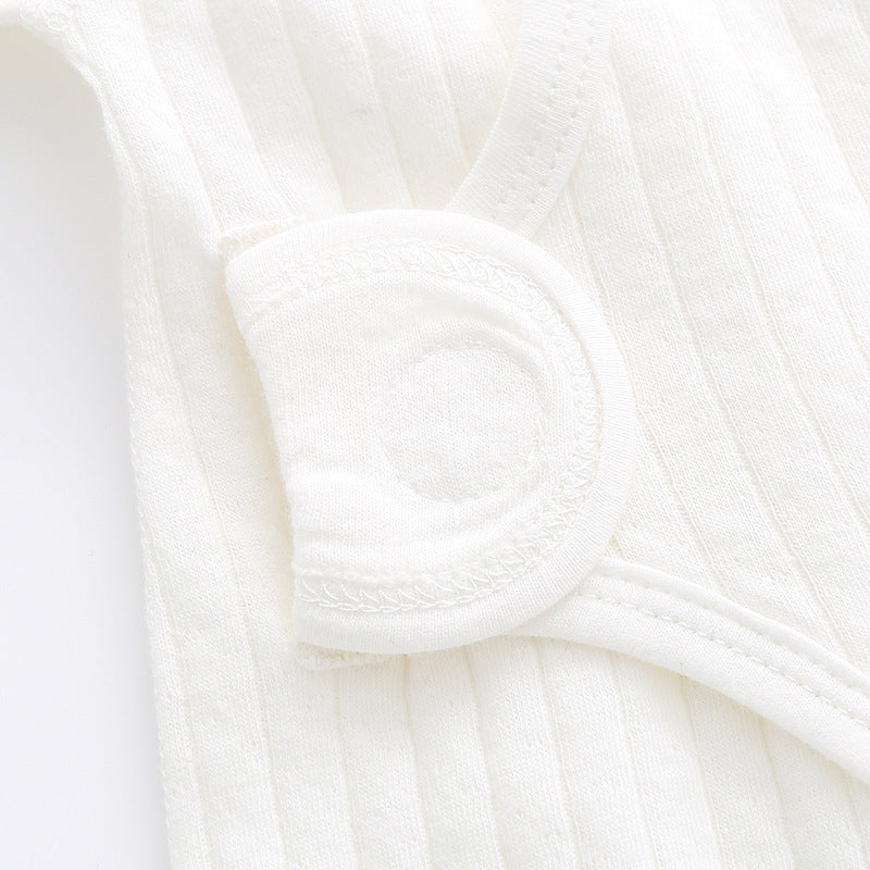 100% Cotton Long Sleeve Romper with Velcro Closure - Tiger - Organic Cotton Clubs