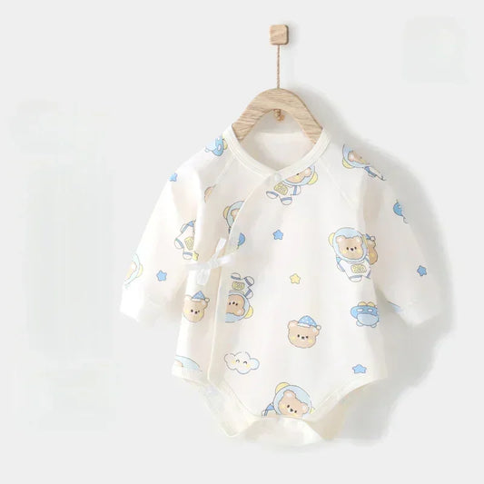100% Cotton Long Sleeve Kimono Bodysuit - Sika Deer - Organic Cotton Clubs