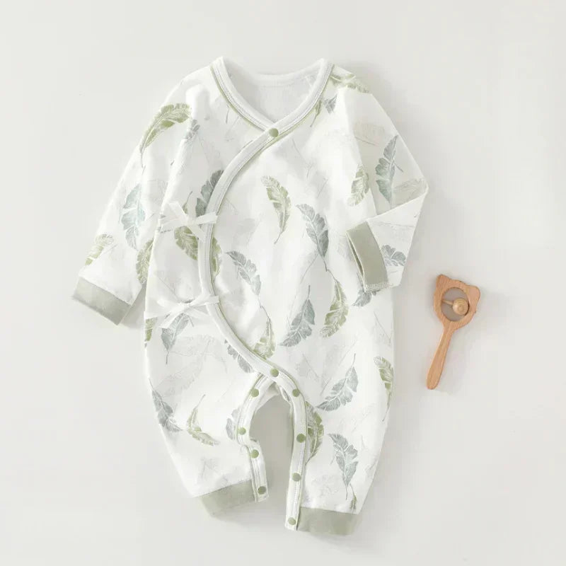 100% Cotton Long Sleeve Kimono Romper - Brown Bear - Organic Cotton Clubs