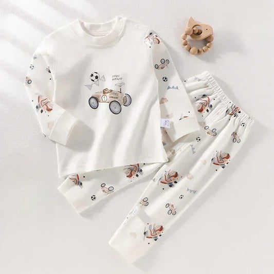 100% Cotton Long Sleeve Top & Pants Set - Cute Alligator - Organic Cotton Clubs