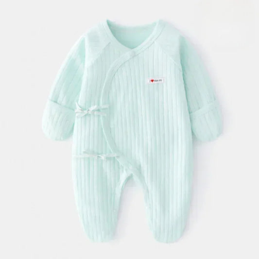 100% Cotton Footed Onesie with Mittens - Yellow - Organic Cotton Clubs