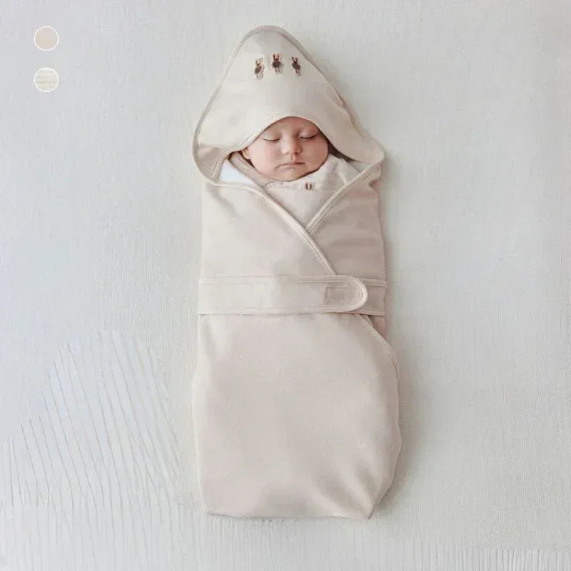 100% Cotton Swaddle Blanket - Light Brown - Organic Cotton Clubs