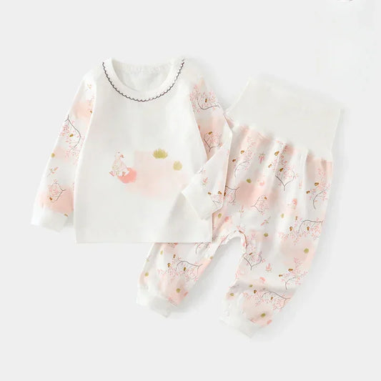 100% Cotton Long Sleeve Top & Pants Set - Yellow Spring - Organic Cotton Clubs