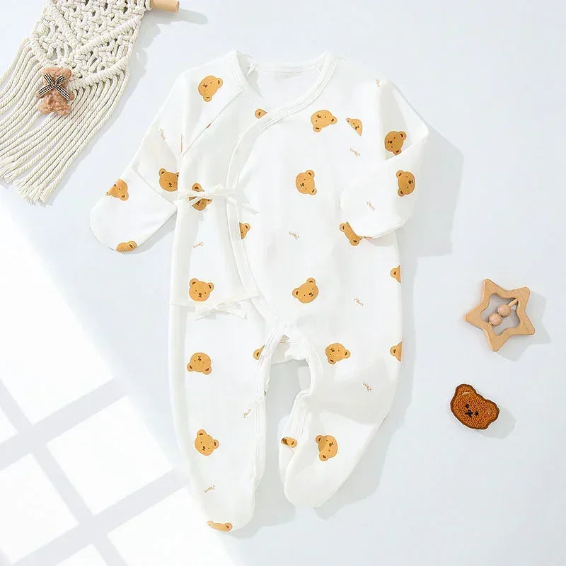 100% Cotton Footed Onesie with Mittens - Planet - Organic Cotton Clubs