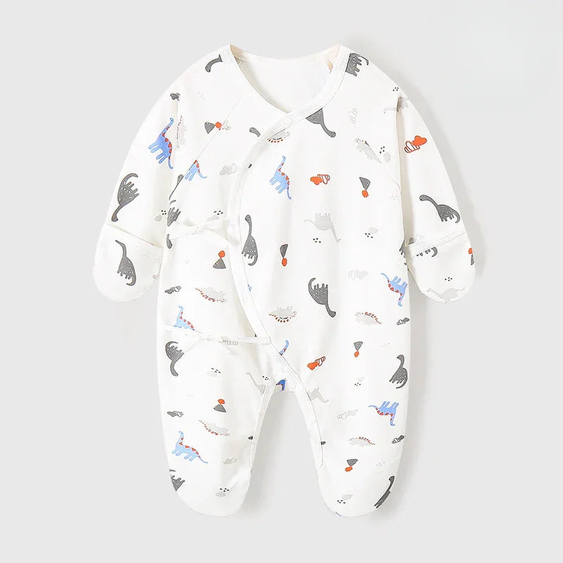 100% Cotton Footed Onesie with Mittens - Planet - Organic Cotton Clubs