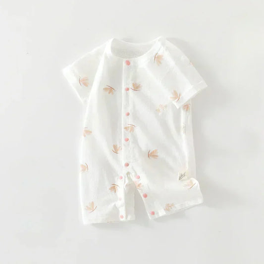 100% Cotton Short Sleeve Romper - Cute Squirrel - Organic Cotton Clubs