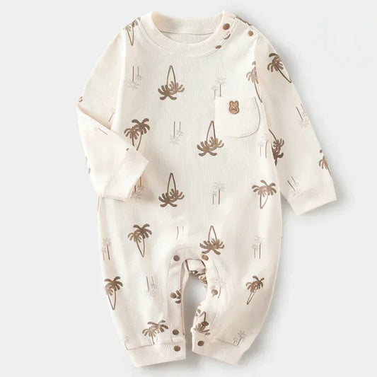Cotton Long Sleeve Romper - Monster - Organic Cotton Clubs
