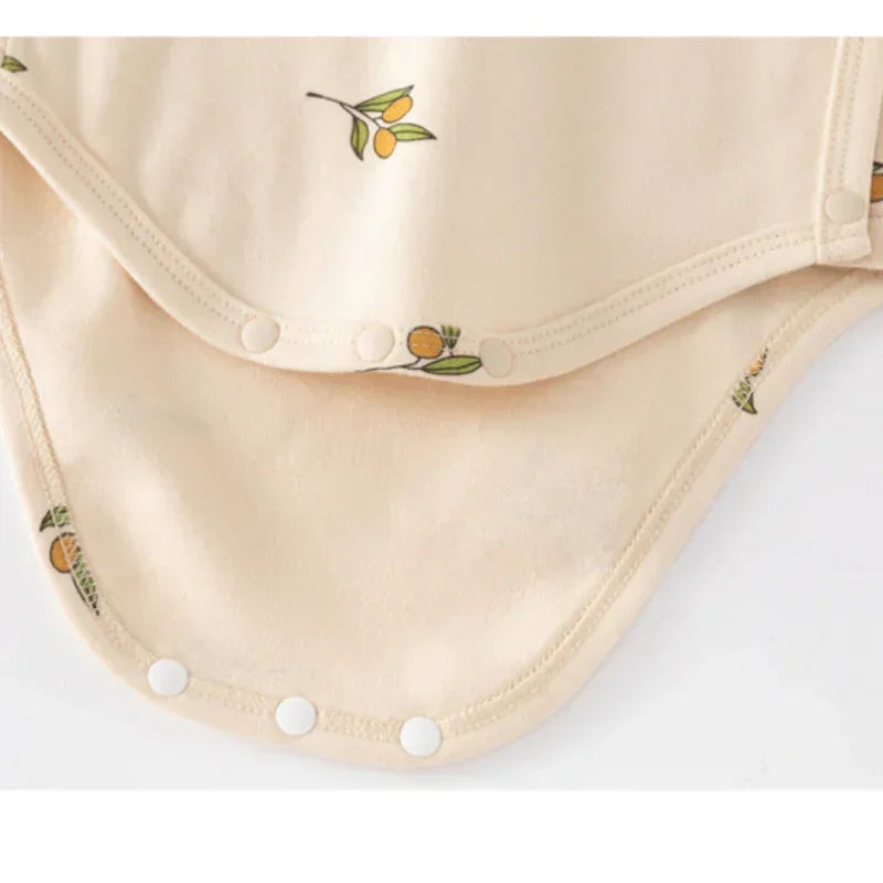 100% Cotton Long Sleeve Bodysuit - Fruits - Organic Cotton Clubs