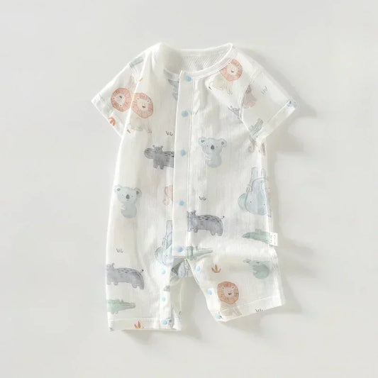 100% Cotton Short Sleeve Romper - Cute Squirrel - Organic Cotton Clubs
