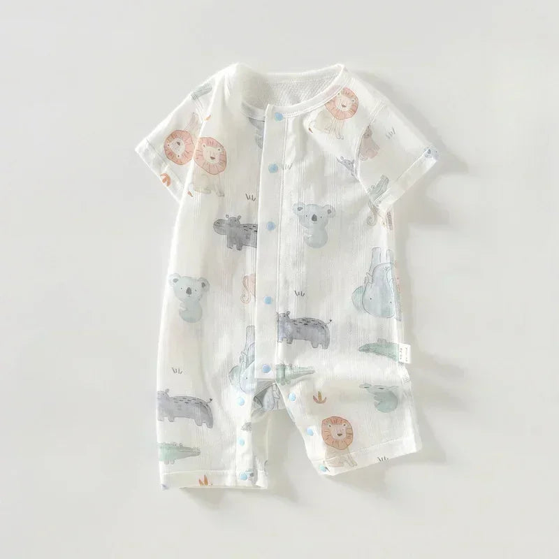 100% Cotton Short Sleeve Romper - Cute Squirrel - Organic Cotton Clubs