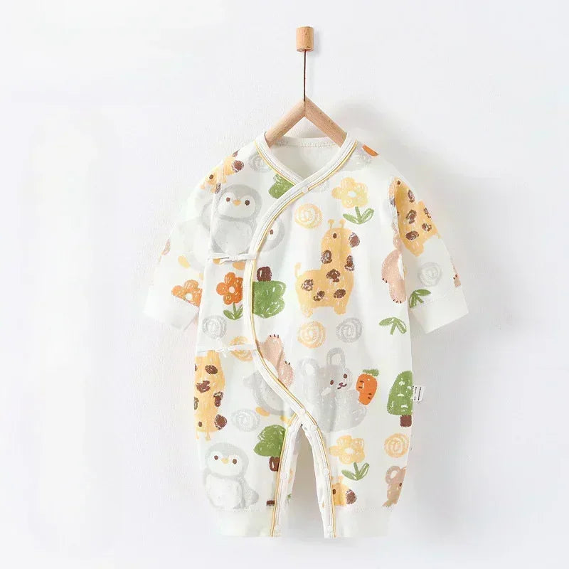 100% Cotton Long Sleeve Romper - Autumn - Organic Cotton Clubs