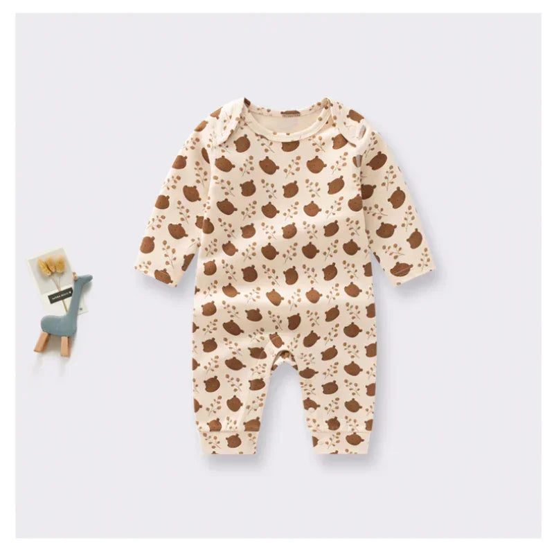 100% Organic Cotton Long Sleeve Romper - Fruits - Organic Cotton Clubs