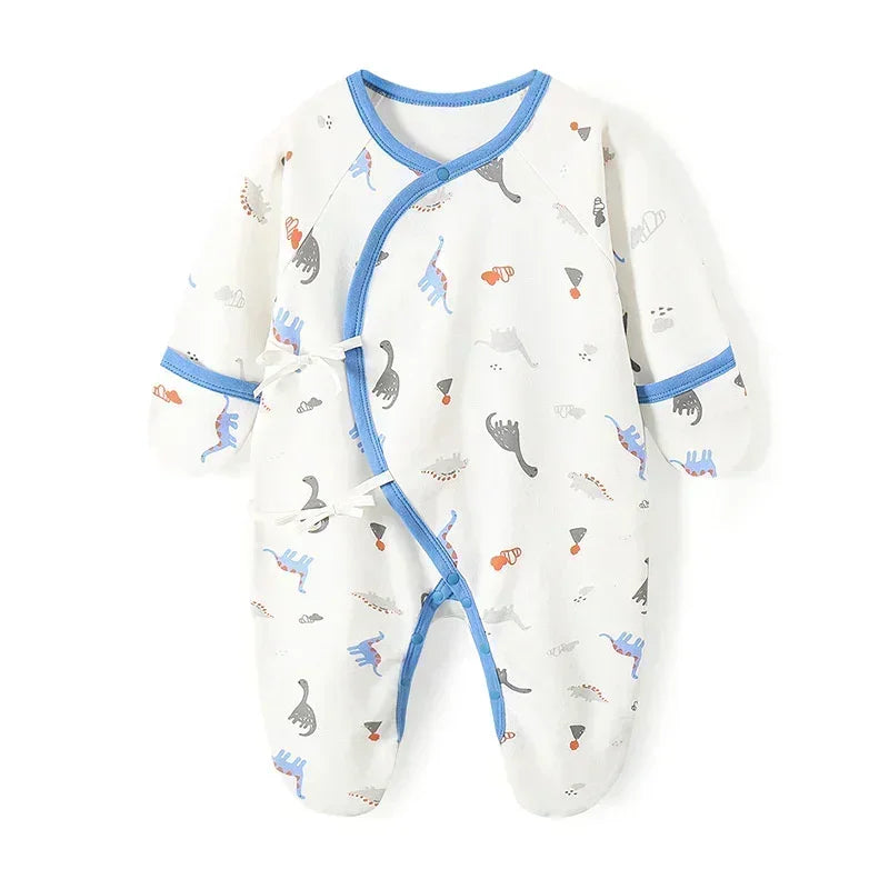 100% Cotton Footed Onesie with Mittens - Planet - Organic Cotton Clubs