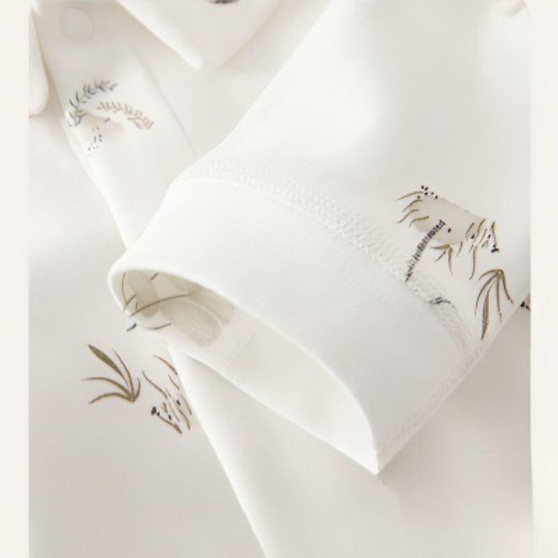 100% Cotton Long Sleeve Bodysuit - Little Crocodile - Organic Cotton Clubs