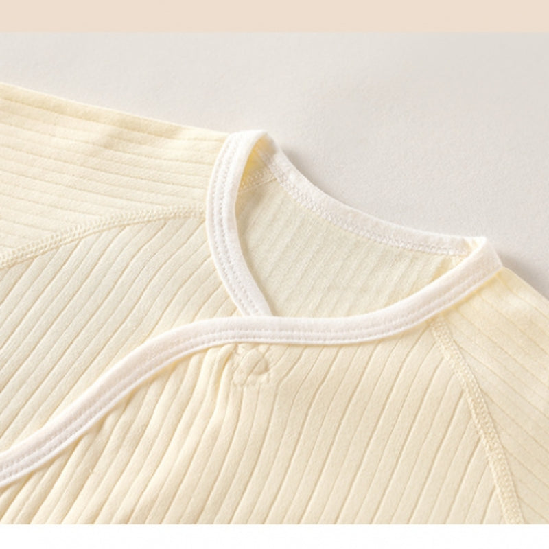 100% Cotton Long Sleeve Romper with Velcro Closure - White Panda - Organic Cotton Clubs