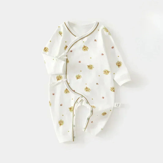 100% Cotton Long Sleeve Romper - Pink Pear - Organic Cotton Clubs