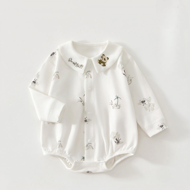 100% Cotton Long Sleeve Bodysuit - Little Crocodile - Organic Cotton Clubs