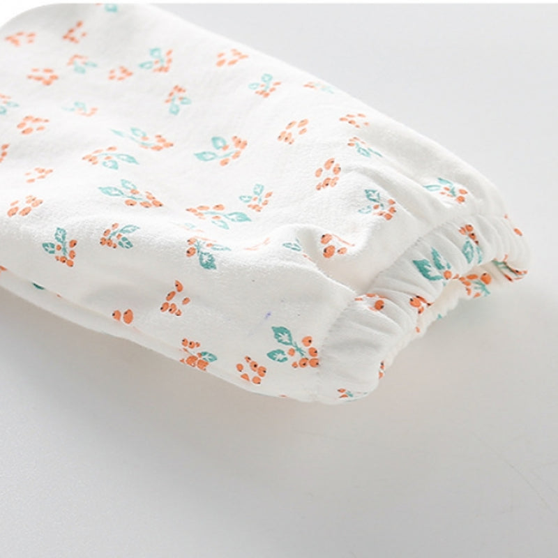 100% Cotton Long Sleeve Floral Bodysuit - Bunny Garden - Organic Cotton Clubs