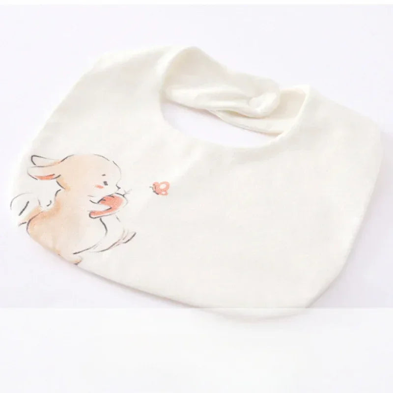 100% Cotton Long Sleeve Romper with Bib - Bunny with Bicycle - Organic Cotton Clubs