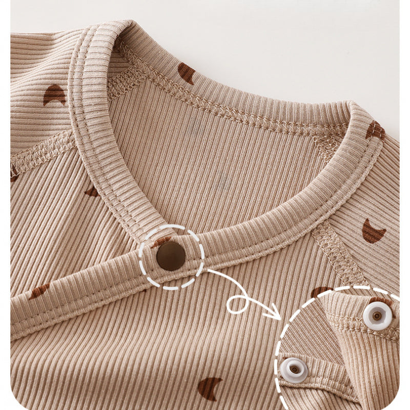 Cotton Long Sleeve Kimono Romper - Cute Stripe - Organic Cotton Clubs