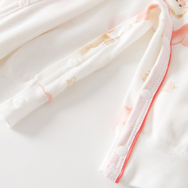 100% Cotton Long Sleeve Kimono Romper - Tree - Organic Cotton Clubs
