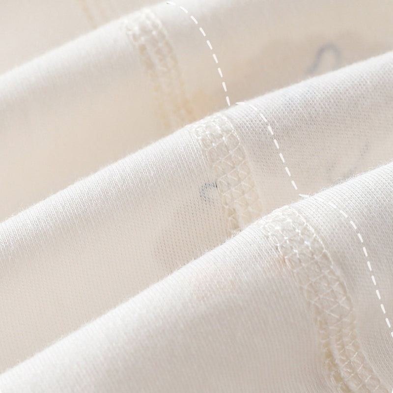 100% Cotton Long Sleeve Romper with Velcro Closure - Sheep - Organic Cotton Clubs