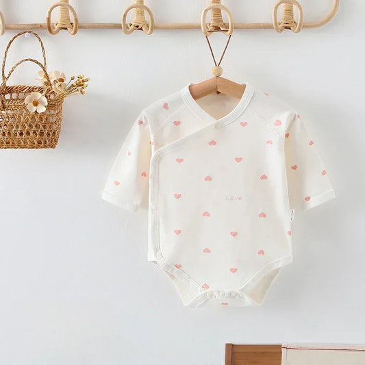 100% Cotton Long Sleeve Bodysuit - Heart - Organic Cotton Clubs