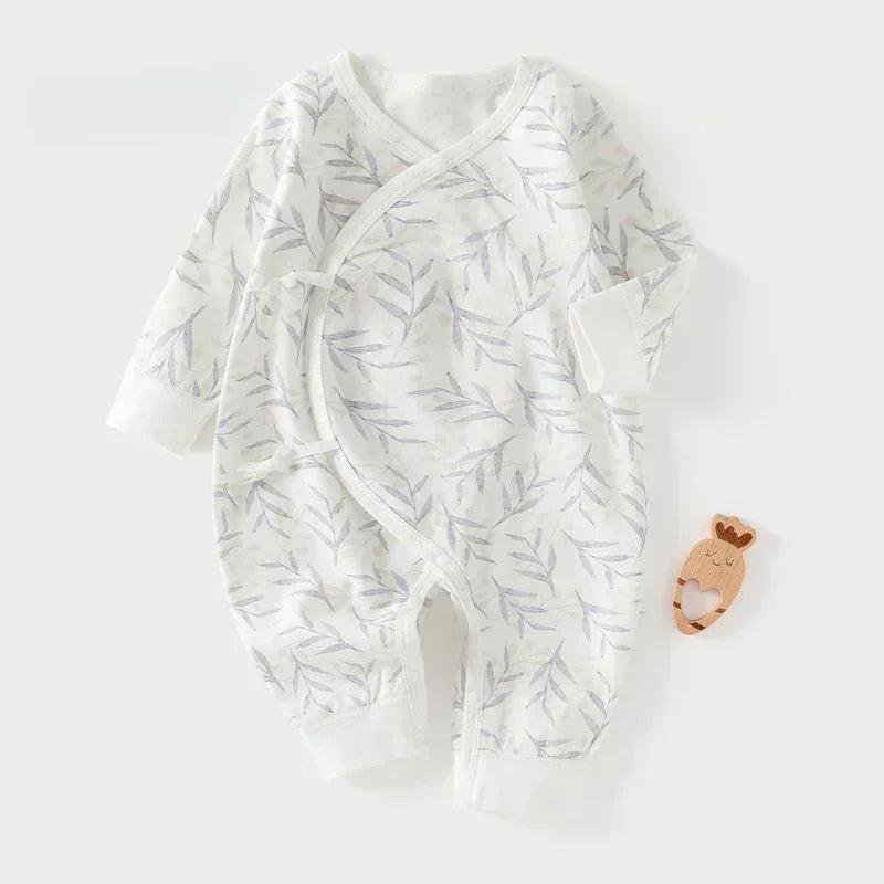 100% Cotton Long Sleeve Kimono Romper - Tree - Organic Cotton Clubs