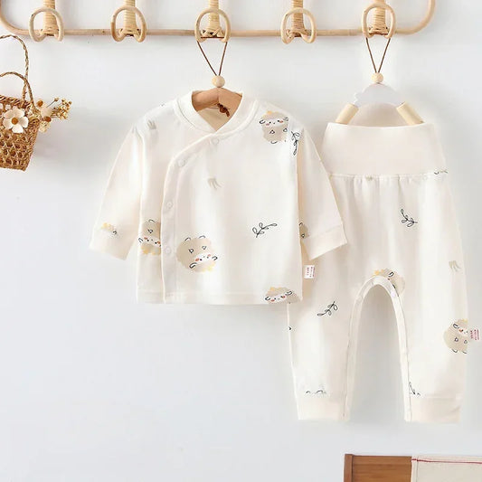 100% Cotton Long Sleeve Long Sleeve Top & Pants Set- Sheep - Organic Cotton Clubs