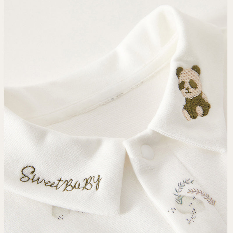 100% Cotton Long Sleeve Snap-Up Romper - Dream Bunny - Organic Cotton Clubs