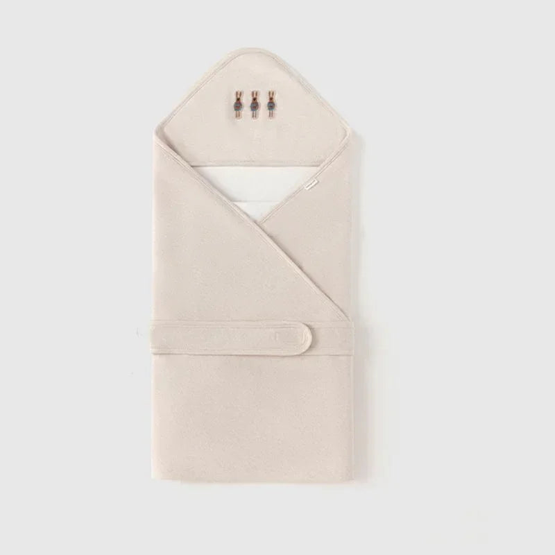 100% Cotton Swaddle Blanket - Light Brown - Organic Cotton Clubs