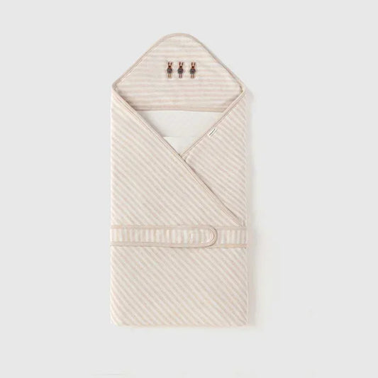 100% Cotton Swaddle Blanket - Light Brown - Organic Cotton Clubs